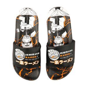 Naruto Men’s Ramen Sport Slide Sandals, Size 9, Comfort Fit, Slip-on, Relaxed